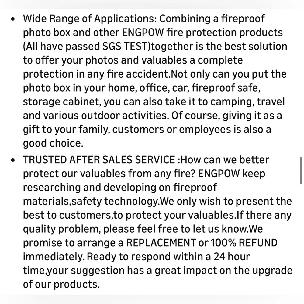 Black Fireproof and Water-resistant Bag